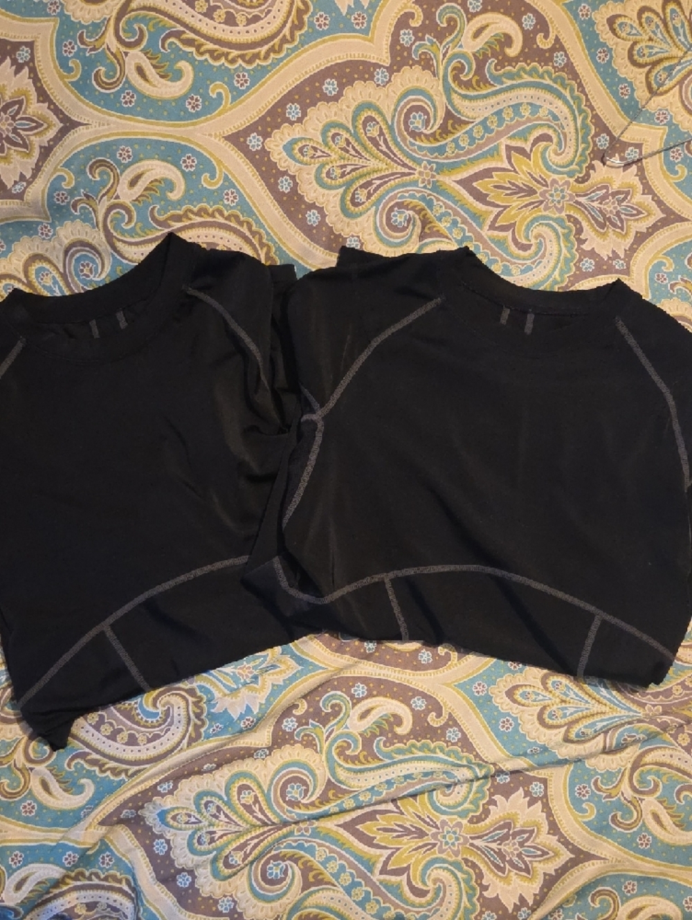 Golds Gym Men's Black Short-Sleeve Performance Compression Shirts Bundle Of 2
